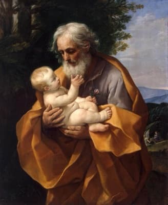 Saint Joseph holding the infant Jesus